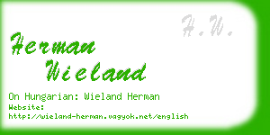 herman wieland business card